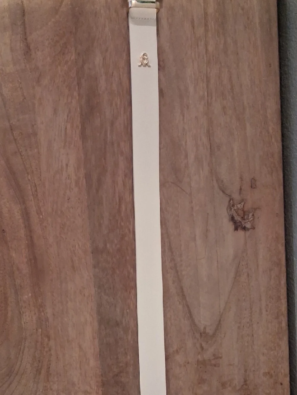 Steve Madden Cream Belt with Gold Buckle